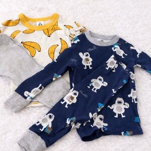 Cute Banana and Yeti Pajama Set